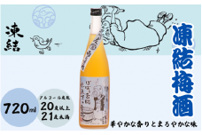 凍結梅酒 720ml 20度以上21度未満 / 和歌山 田辺市  紀州南高梅 南高梅 梅 梅酒 ロック  ソーダ割り ギフト 家飲み 酒 お酒 水割り ギフト プレゼント 富田の水 モンドセレクション ばばあの梅酒【dnm005】