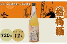 橙梅酒 720ml 12度 / 和歌山 田辺市  紀州南高梅 南高梅 梅 梅酒 ロック  ソーダ割り ギフト 家飲み 酒 お酒 水割り ギフト プレゼント 富田の水 モンドセレクション 橙 ばばあの梅酒【dnm006】