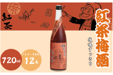 紅茶梅酒 720ml 12度 / 和歌山 田辺市  紀州南高梅 南高梅 梅 梅酒 ロック  ソーダ割り ギフト 家飲み 酒 お酒 水割り ギフト プレゼント 富田の水 モンドセレクション ばばあの梅酒 紅茶 【dnm010】