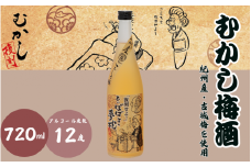 むかし梅酒 720ml 12度 / 和歌山 田辺市  紀州南高梅 南高梅 梅 梅酒 ロック  ソーダ割り ギフト 家飲み 酒 お酒 水割り ギフト プレゼント 富田の水 モンドセレクション ばばあの梅酒【dnm014】