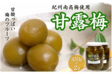 甘露梅 450g ×２個（ 紀州南高梅 使用） / 和歌山 和歌山県産 田辺市   南高梅 梅干し 梅干 梅 おやつ 健康 甘露 甘露煮 和菓子 デザート【kmr033】