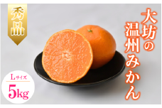 【2025年分先行予約】大坊の温州みかん 5kg（Lサイズ） ※2025年11月中旬～12月下旬頃に順次発送予定【期間限定・数量限定】 / みかん 蜜柑 5キロ お取り寄せ 産地直送 贈答品 ギフト 果物 くだもの フルーツ 田辺市 和歌山県【ymh020】