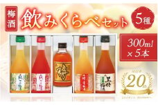 【田辺市20周年記念】 梅酒５種飲みくらべセット ー完熟した南高梅使用、人気梅酒５種の詰合せー / 紀州南高梅 南高梅 梅酒 梅酒飲み比べ 梅  田辺市 和歌山県 【nkt026】