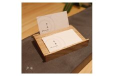 ショップカードスタンド　タモ【通常サイズ】　杢美-Mokuharu- おしゃれ 木製 木 ひのき 檜 名刺置き【mkh008-6】