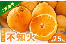 ＜3月下旬より発送＞【先行予約】家庭用不知火2.5kg+250g（傷み補償分）【デコポンと同品種・人気の春みかん】【わけあり・訳あり】 和歌山 不知火 柑橘 くだもの フルーツ 果物 みかん【ikd053D】