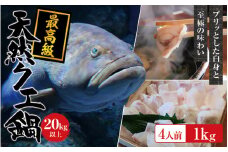 【冷蔵】天然 最高級クエ 20kg 以上  クエ鍋セット 4人前(250g×4) 【2025年11月下旬から2026年2月下旬までに順次発送致します。】 / 高級 海鮮 お魚 魚  くえ鍋 クエ鍋 くえ くえ天然 冷蔵 海産物【tkw012-1】