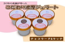 創業30年の老舗が作った濃厚なめらかジェラート　おすすめのラッテとチョコラータの5個入り / ジェラート アイス クリーム アイスクリーム おやつ チョコレート チョコ 【tecj1010】