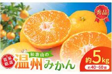 和歌山県産温州みかん　秀品　約5kg（約40個～60個入）【先行予約】【2025年11月初旬頃から2026年1月中旬頃順次発送予定】 / みかん フルーツ 果物 柑橘 和歌山【kgr032】