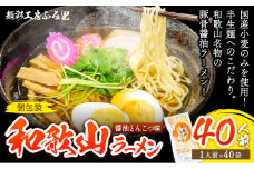 和歌山ラーメンセット40人前（個包装） 有限会社麺彩工房ふる里 醤油とんこつ味《90日以内に出荷予定(土日祝除く)》 和歌山県 紀の川市 st-p
