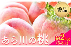 【2026年先行予約】和歌山産あら川の桃 約 2kg （5玉～8玉） 秀品 前商店《2026年6月末-7月中旬頃出荷》 和歌山県 紀の川市