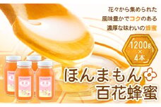 ほんまもん百花蜂蜜 1200g×4本 村上養蜂《90日以内に出荷予定(土日祝除く)》和歌山県 紀の川市