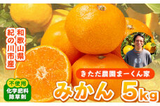 まーくん家のみかん 5kg 《2025年11月中旬-12月中旬頃出荷》 和歌山県 紀の川市 柑橘 きただ農園まーくん家 化学肥料・除草剤不使用