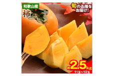 和歌山県産 和歌山県産 柿 約2.5kg 11玉-12玉 前商店《9月下旬-11月中旬頃出荷》柿 かき フルーツ スイーツ 果物 送料無料