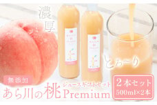 あら川の桃Premium ギフトセット 500ml×2本 八旗農園《30日以内に出荷予定(土日祝除く)》和歌山県 紀の川市 桃山町 もも モモ ジュース 飲料