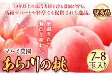 桃【予約受付】「あら川の桃」 特秀品 7~8個入 マルミ農園 《2026年6月下旬-8月下旬頃出荷》 和歌山県 紀の川市 あら川