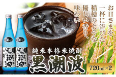 焼酎 黒潮波 720ml×2本セット 酒のねごろっく《30日以内に出荷予定(土日祝除く)》和歌山県 岩出市 吉村秀雄商店 純米本格米焼酎 酒 お酒 サケ さけ 米焼酎 焼酎 1440ml 送料無料