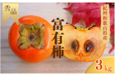 【☆令和7年産☆先行予約】 【秀品】紀美野町産 富有柿 約3kg(8個～10個入り)【2025年11月中旬～12月上旬に順次発送致します。】/ 和歌山県 紀美野町 カキ 柿 甘い 美味しい 3kg 【frt005A】