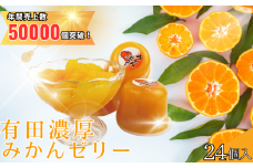 ＼果肉果汁たっぷり／有田濃厚みかんゼリー  24個入/スイーツ みかん さっぱり フルーツゼリー【tss001A】