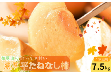 【先行予約】【秋の美味】和歌山の濃厚平たねなし柿 約7.5kg (ご家庭用) ※2025年10月上旬頃よりお届け ※着日指定不可【ard144A】