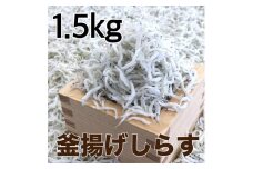釜揚げしらす1.5kg(500g×3パック) / シラス 厳選 小分け 冷蔵便【dig013】