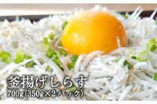 【海南塩津の港から直送】こだわりの冷蔵新鮮釜揚げしらす 約350g×2パック【2023年6月上旬から2023年11月中旬ごろ順次発送】