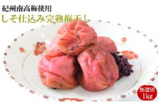 紀州南高梅使用　しそ仕込み完熟梅干し 無選別 約1kg【TM145】