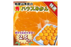 特撰品！和歌山有田の「ハウスみかん」【赤秀】約2.5kg 化粧箱入り【2025年5月中旬から7月下旬頃発送予定】【NGT3】