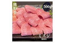 熊野牛 希少部位 ミスジ 焼肉用 約500g【MT42】