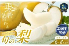 【2026年発送分先行予約】 旬の梨 極上 秀品（中玉～大玉）6～8個入り 【2026年8月中旬～9月中旬頃発送予定】【KG23】
