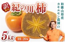 【ご家庭用】紀の川柿 約5kg 18 ～ 20個 カキエモン農園 【2025年10月中旬～11月中旬頃順次発送】/ 和歌山県 かつらぎ町 果物 くだもの フルーツ 柿 かき 和歌山 人気 送料無料