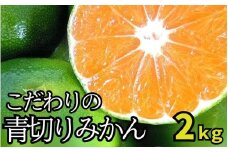 【ご家庭用】 【農家直送】こだわりの青切りみかん 約2kg  有機質肥料100%　 サイズ混合　【2025年9月下旬より順次発送予定（お届け日指定不可）】【CE-nuk169】