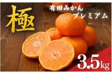 極 有田みかんプレミアム 約3.5kg【光センサー 高糖度選別品】2S～Lサイズ 有機質肥料100% 【2025年11月下旬頃～2026年1月上旬頃に順次発送予定】 【北海道・沖縄・離島への配送不可】 【CE-nuk168】