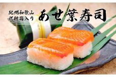 紀州和歌山のあせ葉寿司鮭7個　化粧箱入り