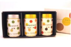粉山椒・ゆず一味・七味缶の詰合せ