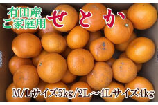 (訳あり・ご家庭用)一度は食べていただきたい「有田産のせとか」約4kg～5kg★2026年２月中旬頃より順次発送［TM210］