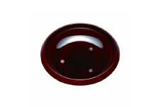 7.5寸 菓子鉢 総溜 明月(コマ型)【YG65】