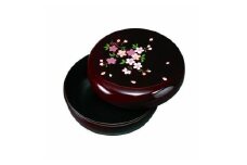 6.0寸 菓子器 溜 里桜（内梨地）【YG92】