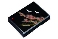 紀州漆器 加伏文庫 黒 飛祥 A4サイズ【YG215】
