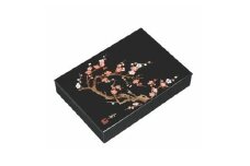 紀州漆器 板蓋手許 文庫 黒 香林 A4サイズ【YG244】