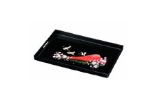 長手盆 PC 45cm 一富士二鶴三桜【YG421】