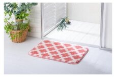 コスモトロンで作った人気のモロッカン柄吸水速乾バスマット縦50cm×横70cm ピンク