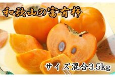 [甘柿の王様]和歌山産富有柿約3.5kgサイズ混合★ 2025年10月末頃より順次発送【TM4】