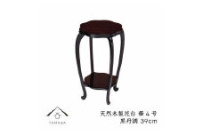 漆器 木製花台 華4号 (約39cm) 黒丹調 ［YS81］