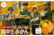 訳あり 森本農園の手選別 極早生小粒みかん 約2kg 和歌山県産 2S・3Sサイズ混合 ［北海道・沖縄・離島配送不可］［2025年10月上旬から順次発送］［RN55］