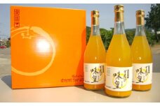 ZY6001n_果樹園紀の国 有田みかん ブランド ジュース 味皇（あじおう）720ml×3本 セット【和歌山 みかんジュース ミカンジュース ストレート 無添加 果汁100% 有田】
