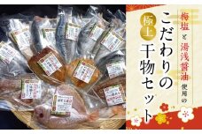 J6013n_梅塩と湯浅醤油で作った こだわりの極上干物セット（Aセット）【干物 魚の開き 味醂干し 魚 詰め合わせ 食べ比べ】