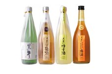 V6296_黒牛6本セット(純米酒720ml×2／梅酒720ml×2／ゆず酒720ml／とろーりとろとろ梅酒720ml）（E006）