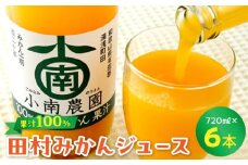 AY6006_田村みかんジュース 720ml × 6本セット【和歌山 ミカンジュース ストレート 果汁100%】