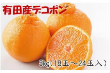 ZD7001_【お味濃厚】【2026年先行予約】紀州有田産 の デコポン 約5kg (18玉～24玉入り・青秀以上)