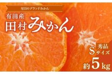 ZD6228n_ 【2025年先行予約】 【ブランドみかん】 田村みかん 5kg (Sサイズ・秀品) 【ミカン 蜜柑 柑橘 温州みかん 有田みかん 高級みかん】